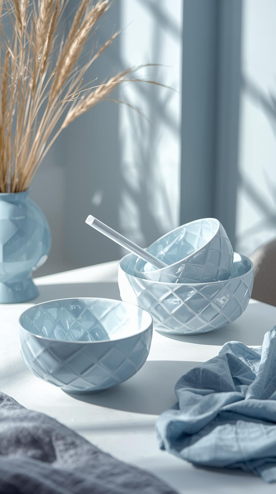 ice blue bowls