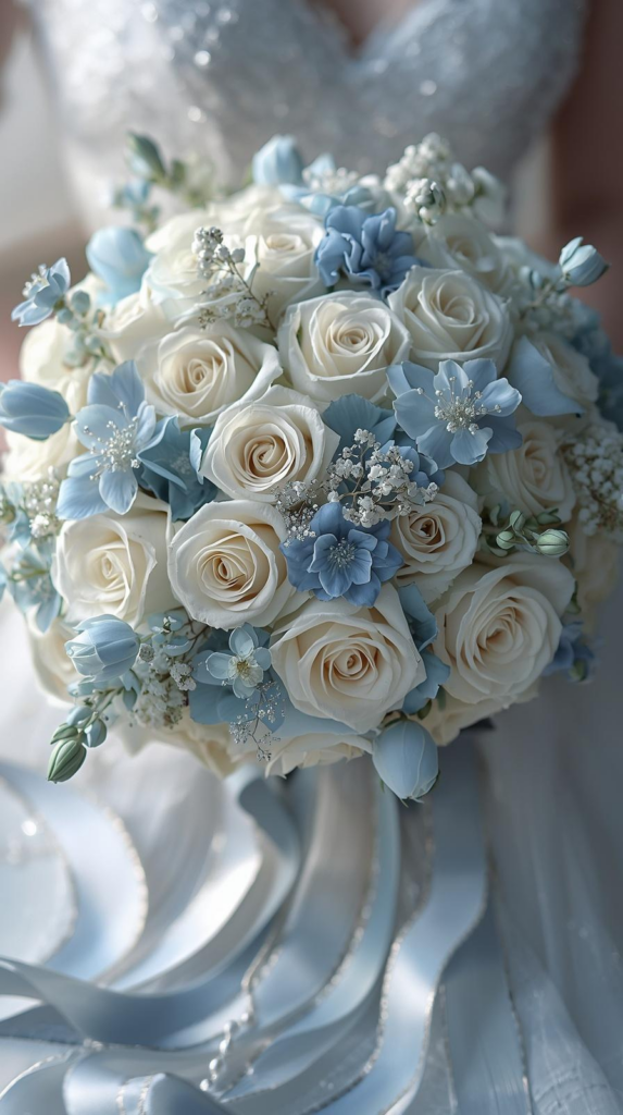 Iceblue Bridal Bouquet