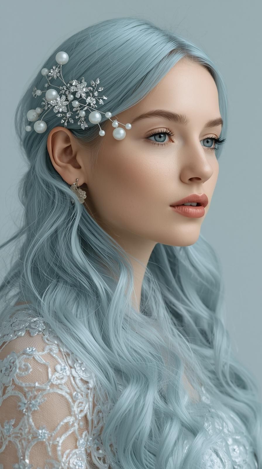 Ice Blue Hair Accessoires