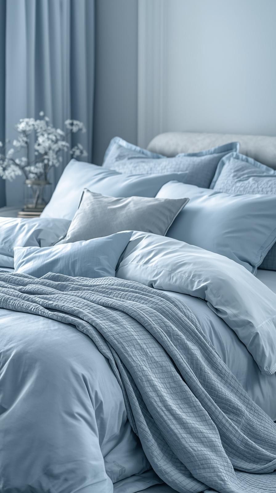 Ice blue bedding ideas