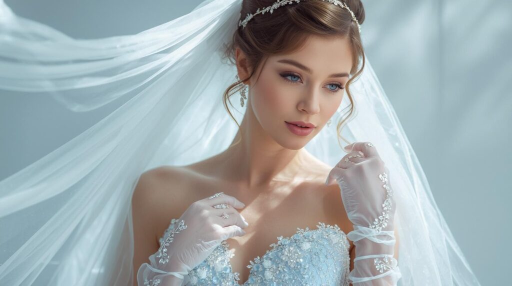 Ice Blue Bridal Accessories