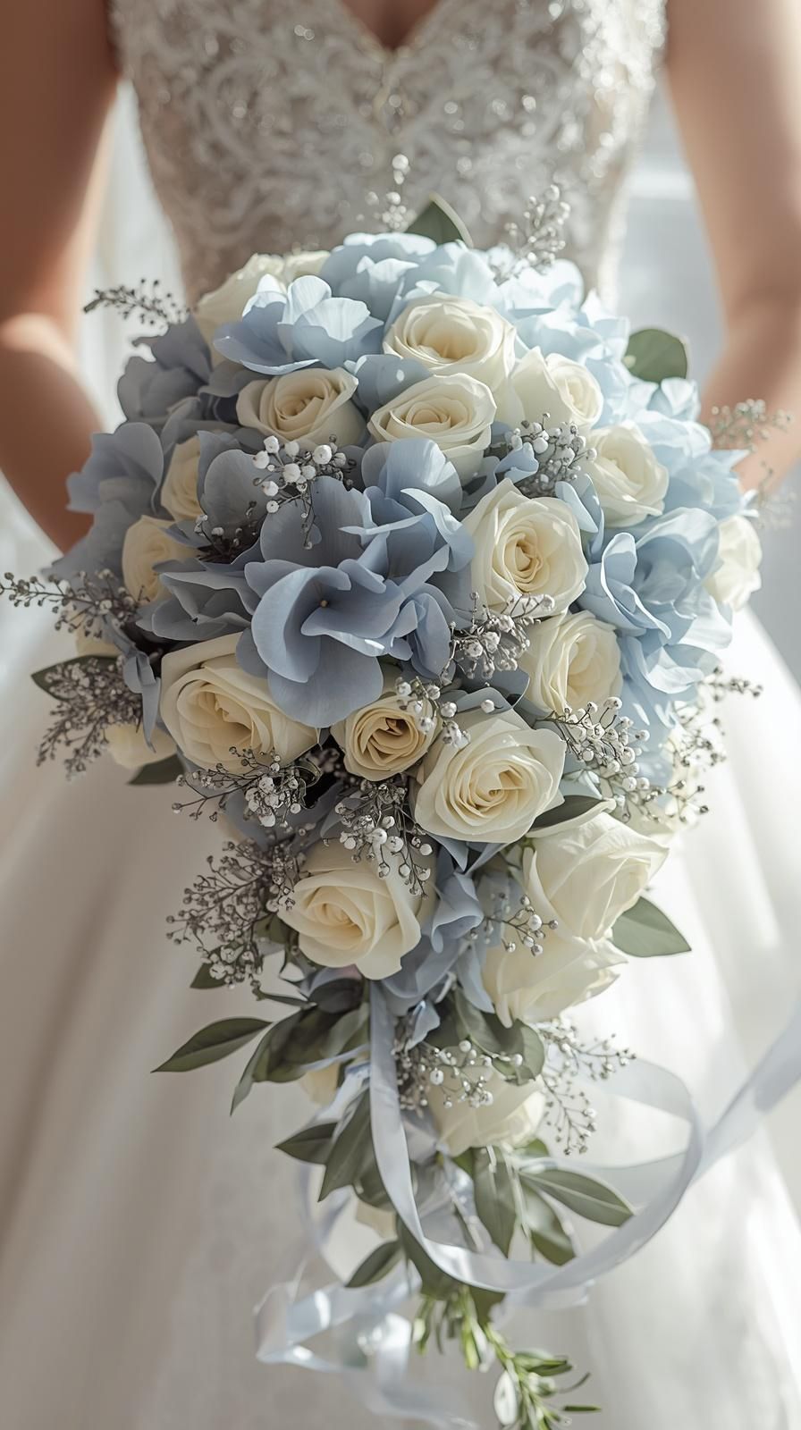 Ice Blue Bridal Bouquet