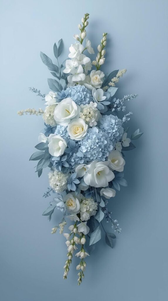 Ice Blue Florals