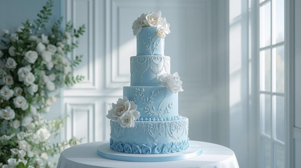 Ice Blue Wedding Cakes