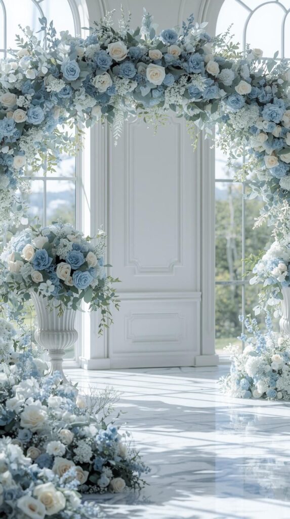 Ice Blue Wedding Flowers