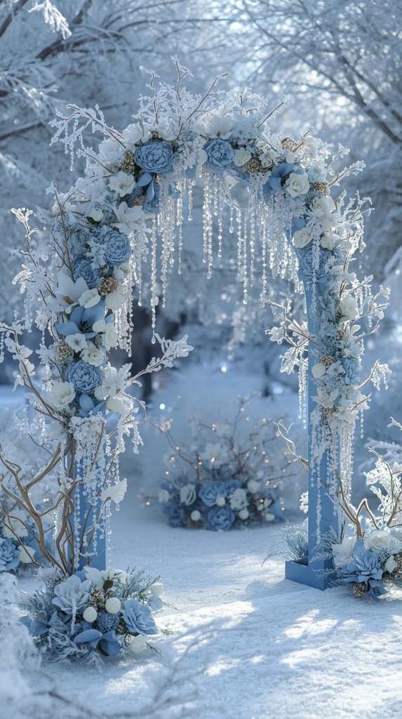 Ice Blue Winter Arch