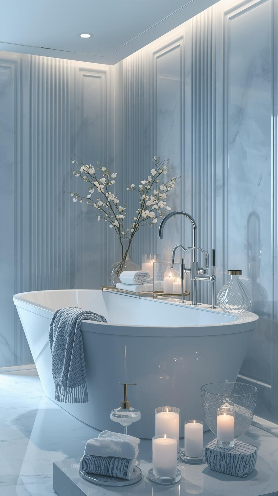 ice blue bathroom