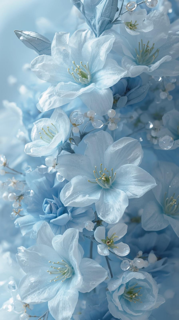 ice blue florals