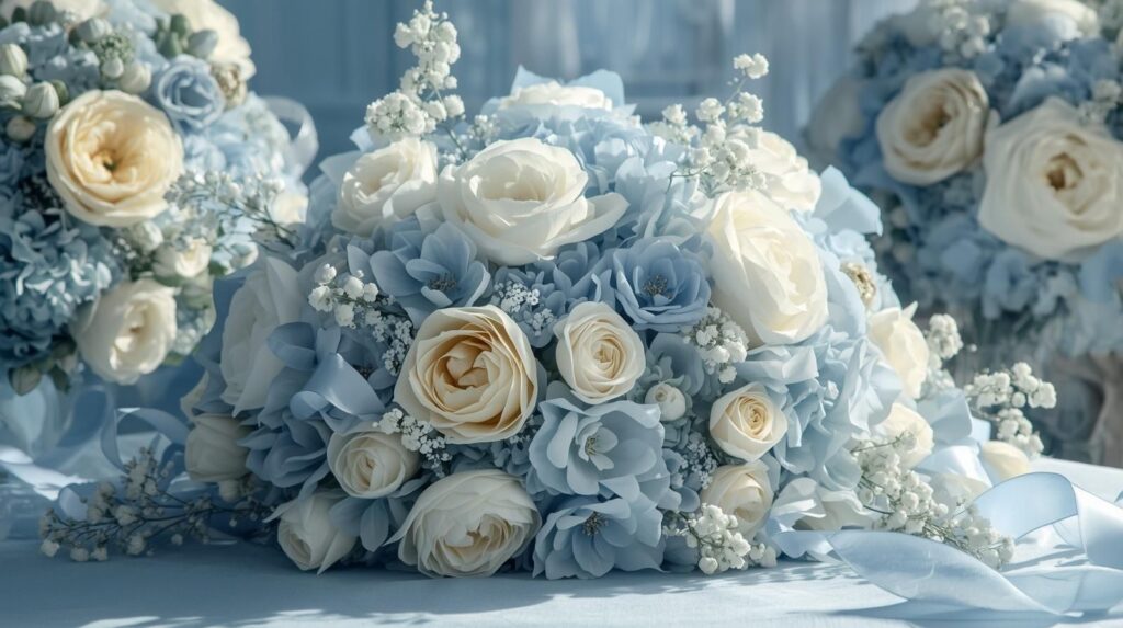 Ice Blue Wedding Flowers