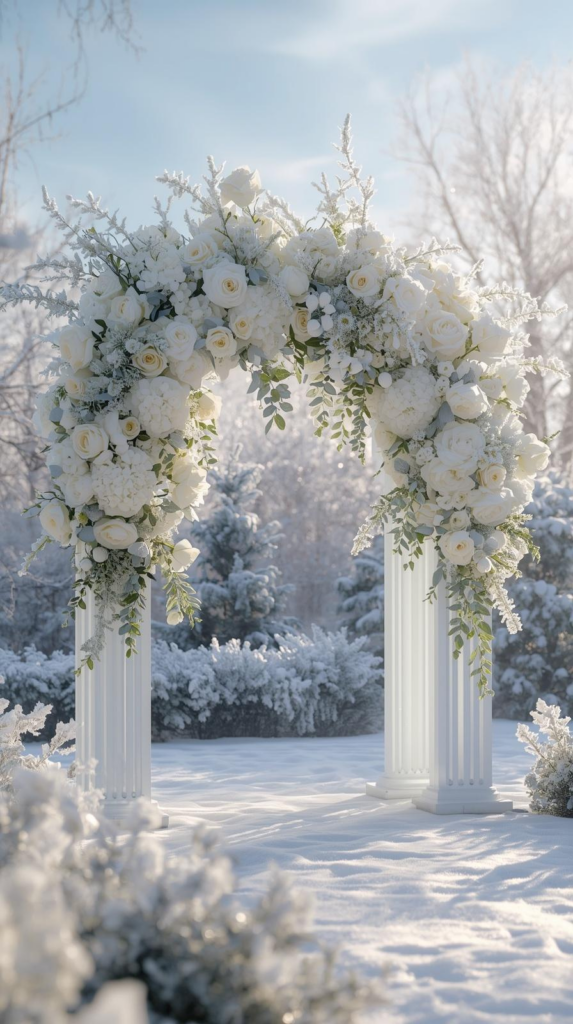 Snow Garden Wedding Arch