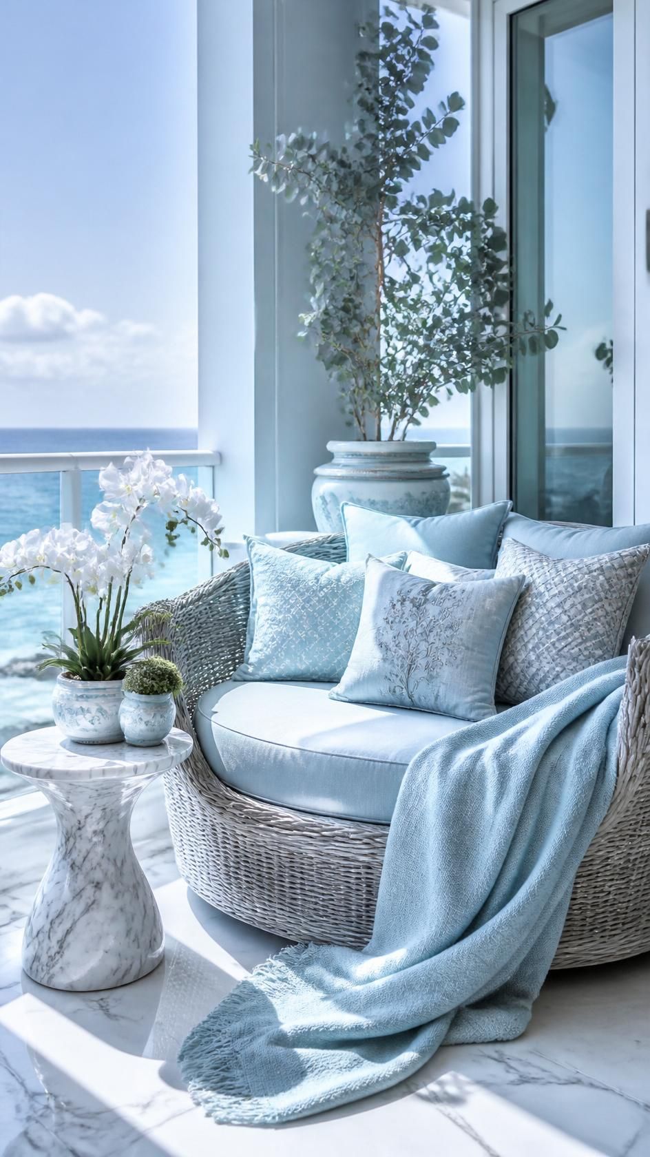 Cozy balcony seating
