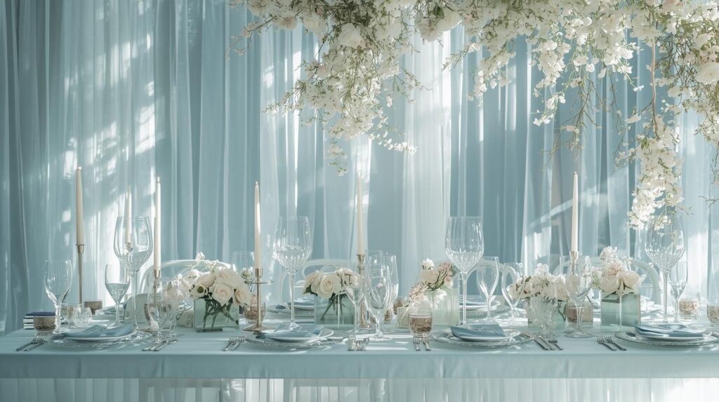 Ice Blue Wedding Centerpieces