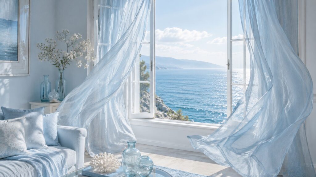 Ice Blue Curtains