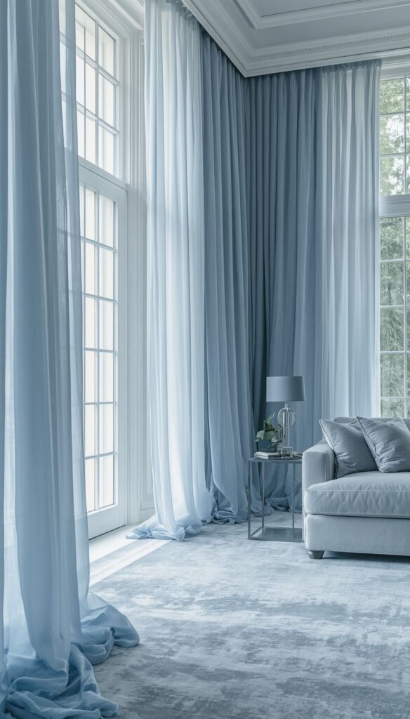 Ice Blue Curtains