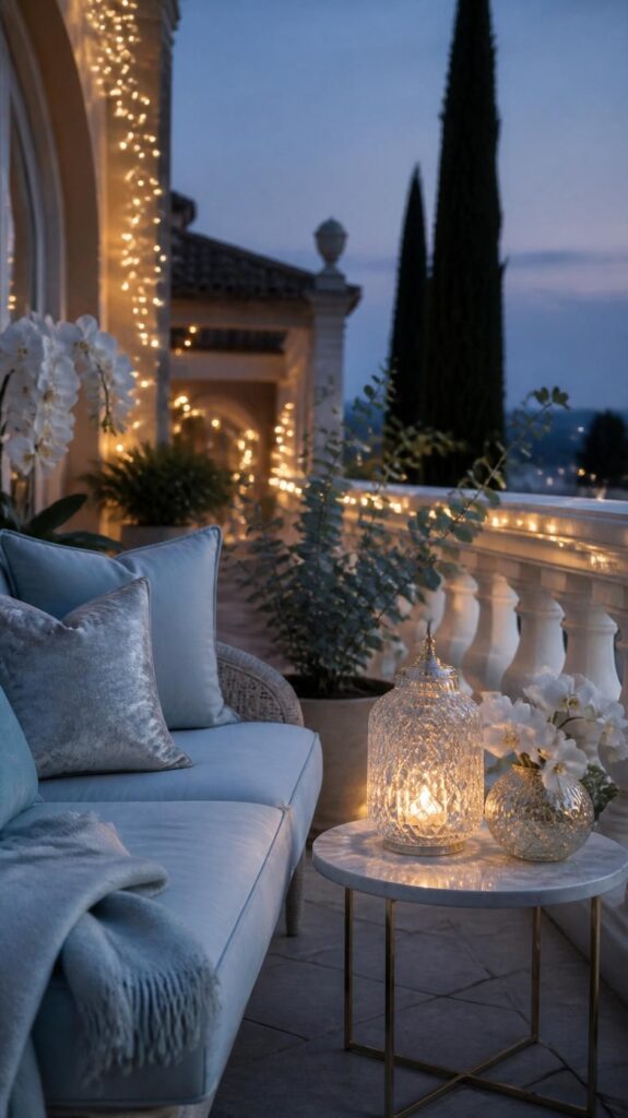 Ice Blue Evening Balony