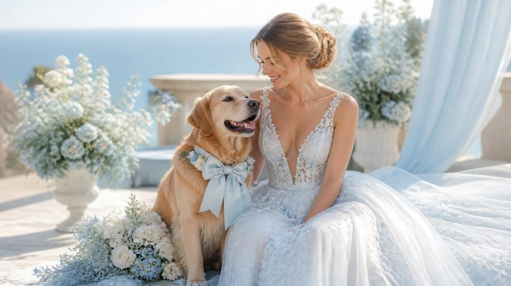 Ice Blue Wedding Dog Ideas